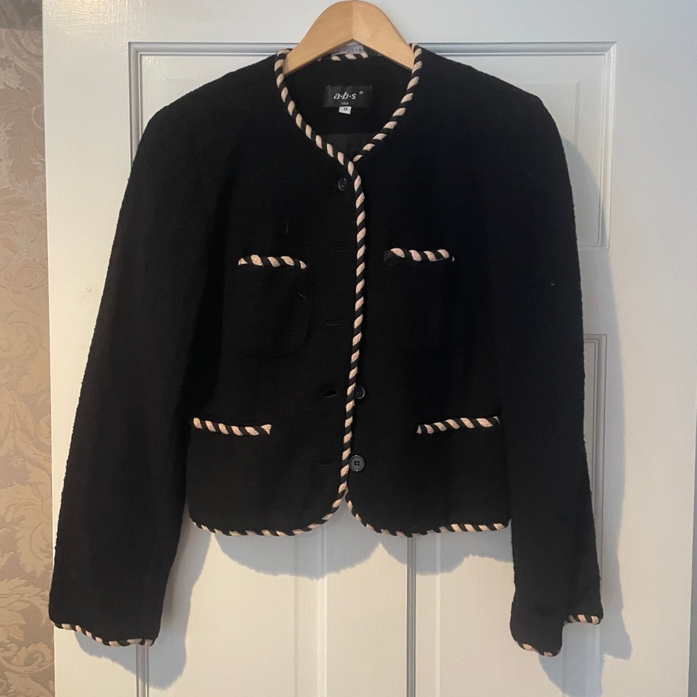 Chic Black Jacket ABS 8 Blazer Coat